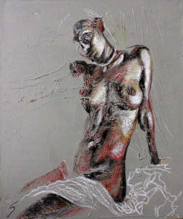 Drawing titled "Nude IV" by Svetlin Kolev, Original Artwork, Pastel