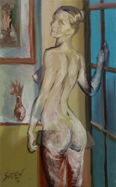Malarstwo zatytułowany „Girl” autorstwa Svetlin Kolev, Oryginalna praca, Olej