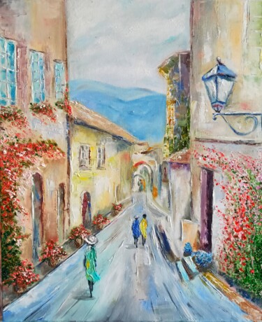 Painting titled "Summer in Italy" by Sveta Makarenko, Original Artwork, Oil