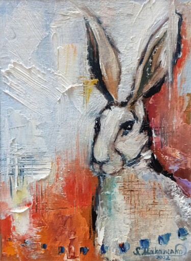 绘画 标题为“Painting "Hare" 4” 由Sveta Makarenko, 原创艺术品, 油