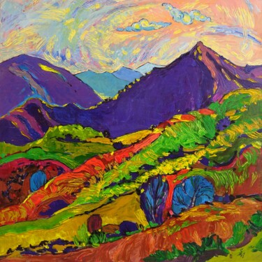 Pintura intitulada "Autumn dreams. The…" por Sveta Peuch, Obras de arte originais, Acrílico Montado em Armação em madeira