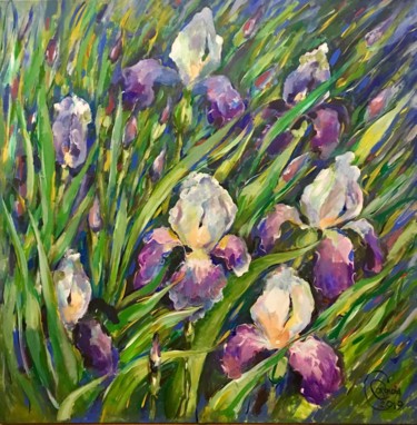 Ирисы Pintura titulada "Ирисы" por Sveta Sokolova, Obra de arte original, Acrílico