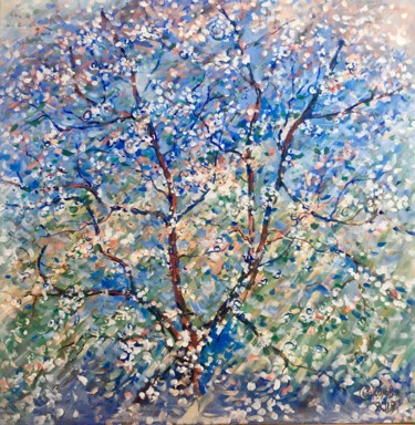 Painting titled "Весна идёт" by Sveta Sokolova, Original Artwork, Acrylic