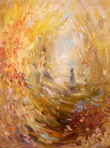 Картина под названием "Герда" - Sveta Sokolova, Подлинное произведение искусства, Масло Установлен на Деревянная рама для но…