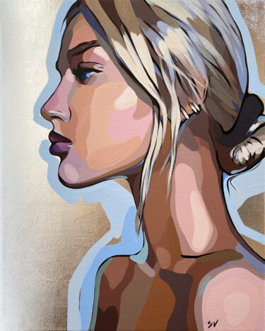 Painting titled "In profile" by Sveta Step, Original Artwork, Acrylic