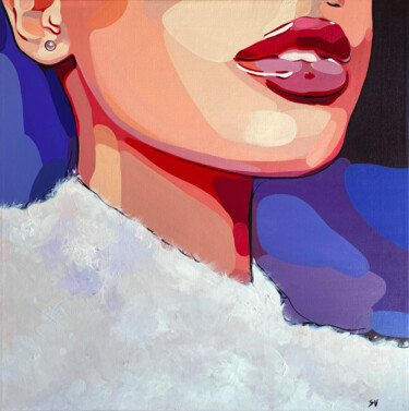 Painting titled "Gloss lips" by Sveta Step, Original Artwork, Acrylic