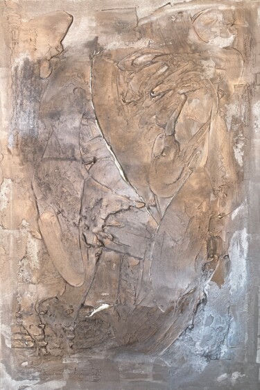 Peinture intitulée "STONE (abstract)" par Sveta Zvonkaya, Œuvre d'art originale, Acrylique