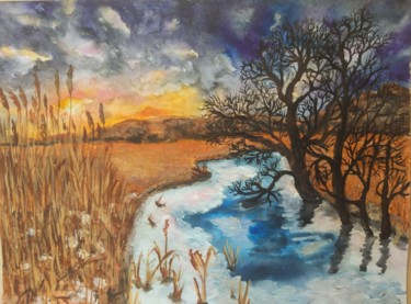 Картина под названием "Предверие весны" - Светлана Светличная, Подлинное произведение искусства, Акварель