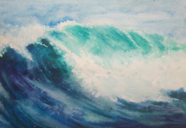 Картина под названием "Волна" - Светлана Светличная, Подлинное произведение искусства, Акварель