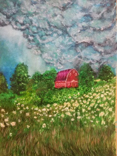 Картина под названием "облака" - Светлана Светличная, Подлинное произведение искусства, Акварель