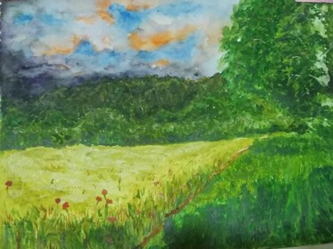 Картина под названием "Лес" - Светлана Светличная, Подлинное произведение искусства, Акварель
