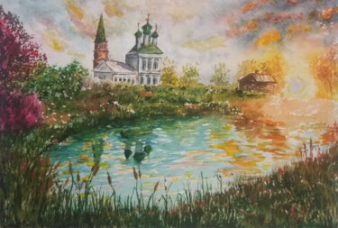 Painting titled "Тепло" by Svetlana Svetlichnaia, Original Artwork, Watercolor