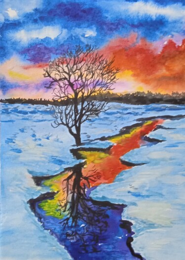 Картина под названием "Весна пришла" - Светлана Светличная, Подлинное произведение искусства, Акварель