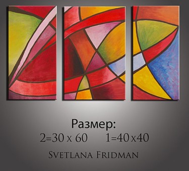 Картина под названием "Плоскости" - Svetafridman, Подлинное произведение искусства, Масло
