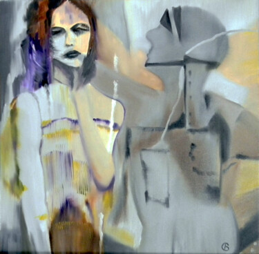 Pintura intitulada "Man & Woman" por Svetlana Bagdasaryan, Obras de arte originais, Óleo Montado em Armação em madeira