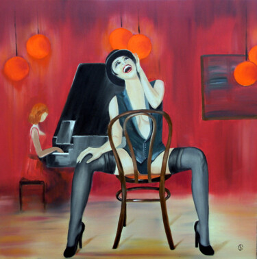 Картина под названием "Cabaret" - Svetlana Bagdasaryan, Подлинное произведение искусства, Масло Установлен на Деревянная рам…