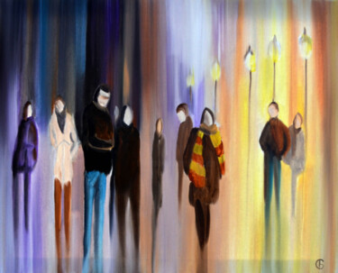 Malarstwo zatytułowany „Street.” autorstwa Svetlana Bagdasaryan, Oryginalna praca, Olej