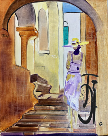 绘画 标题为“Enjoying the Vacati…” 由Svetlana Bagdasaryan, 原创艺术品, 油 安装在木质担架架上