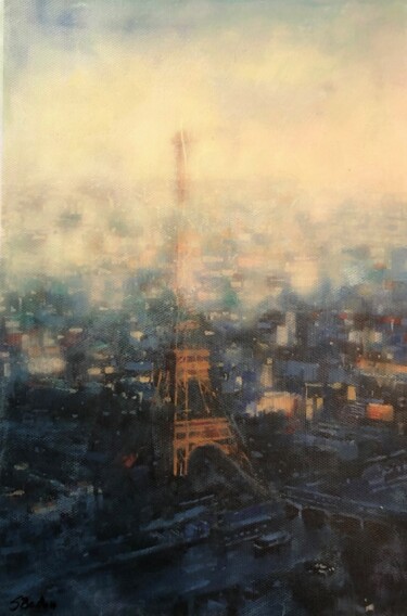 Pintura titulada "Paris paradise" por Svetlana Bellon, Obra de arte original, Acrílico Montado en Bastidor de camilla de mad…