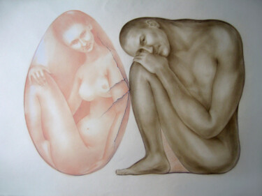 Рисунок под названием "Ссора" - Светлана Белова, Подлинное произведение искусства, Масло