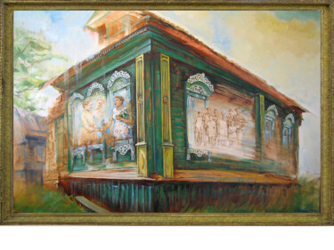 Картина под названием "Дом моих предков" - Светлана Белова, Подлинное произведение искусства, Масло Установлен на Деревянная…