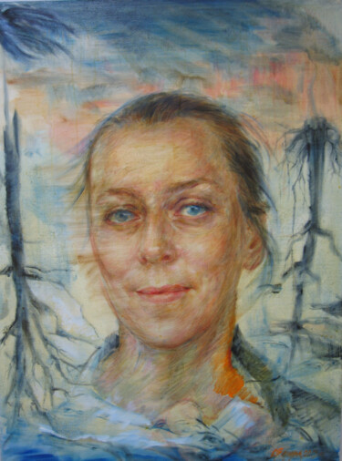 Картина под названием "Мать по роману М.Го…" - Светлана Белова, Подлинное произведение искусства, Масло Установлен на Деревя…
