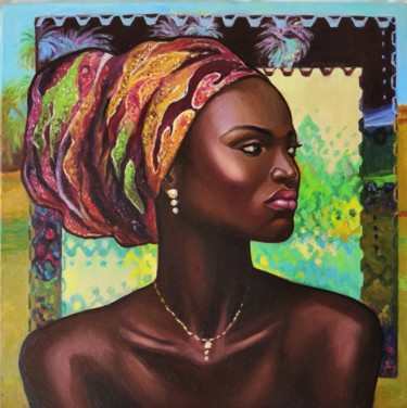 Painting titled "Gold of Africa №3" by Svetlana M. Belova, Original Artwork, Oil