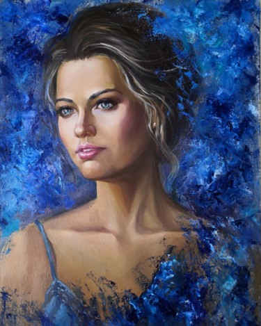 Painting titled "Custom Oil Portrait…" by Svetlana M. Belova, Original Artwork, Oil