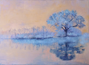Malerei mit dem Titel "Winter mood. Crysta…" von Svetlana M. Belova, Original-Kunstwerk, Öl