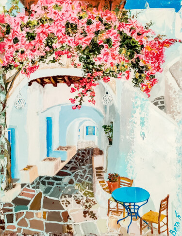 Malerei mit dem Titel "Greece" von Svetlana Berezova, Original-Kunstwerk, Öl
