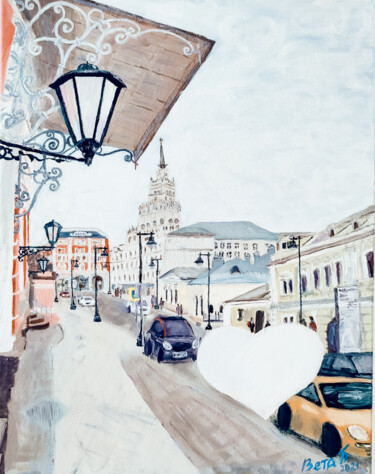 Malerei mit dem Titel "Moscow" von Svetlana Berezova, Original-Kunstwerk, Öl