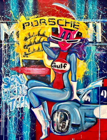 Schilderij getiteld "Porsche" door Svetlana Cheraud, Origineel Kunstwerk, Acryl
