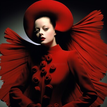 Цифровое искусство под названием "Дива в красном" - Svetlana Chertova, Подлинное произведение искусства, Изображение, сгенер…