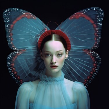 "Голубые крылышки" başlıklı Dijital Sanat Svetlana Chertova tarafından, Orijinal sanat, AI tarafından oluşturulan görüntü