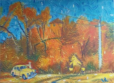 Картина под названием "Autumn Fairy tale" - Svetlana Chunikhina, Подлинное произведение искусства, Масло Установлен на Дерев…