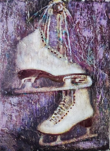 Картина под названием "Soon on ice" - Svetlana Dushina, Подлинное произведение искусства, Масло Установлен на картон