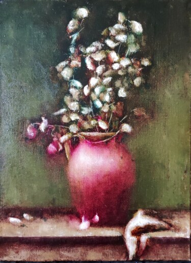 Painting titled "Lunaria" by Svetlana Dushina, Original Artwork, Oil
