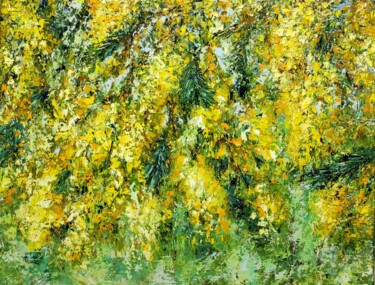 Painting titled "Mimosa" by Svetlana Dushina, Original Artwork, Oil