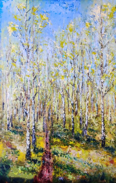Painting titled "spring" by Svetlana Dushina, Original Artwork, Oil