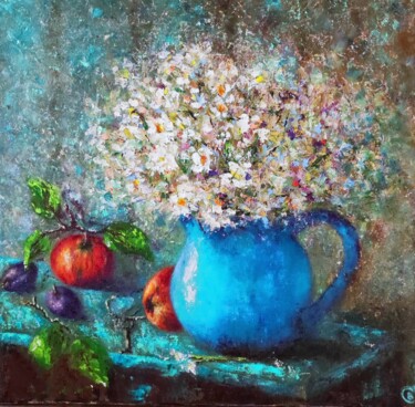 Painting titled "bouquet of wild flo…" by Svetlana Dushina, Original Artwork, Oil