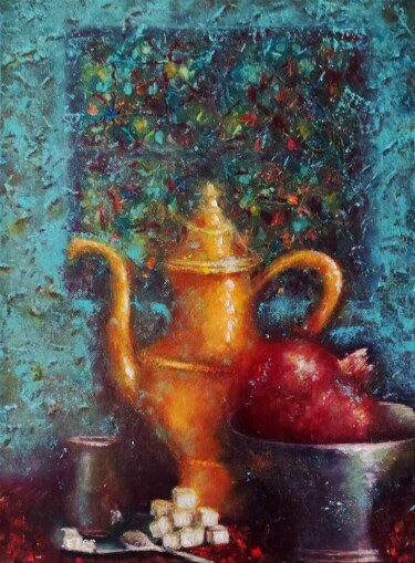 Painting titled "mood of the east" by Svetlana Dushina, Original Artwork, Oil