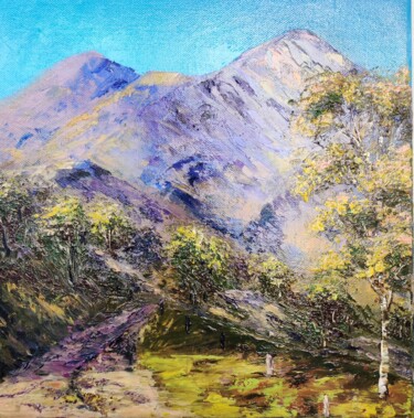 Pintura titulada "Provence mountains" por Svetlana Dushina, Obra de arte original, Oleo
