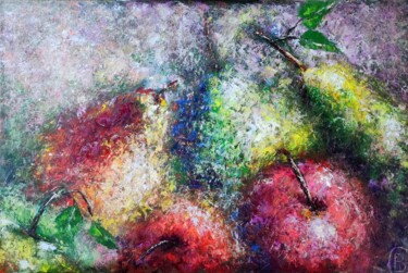 Ζωγραφική με τίτλο "fruit platter" από Svetlana Dushina, Αυθεντικά έργα τέχνης, Λάδι