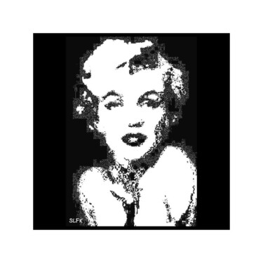 Artes digitais intitulada "“Marilyn black&whit…" por Svetlana Fabrikant, Obras de arte originais, Trabalho Digital 2D