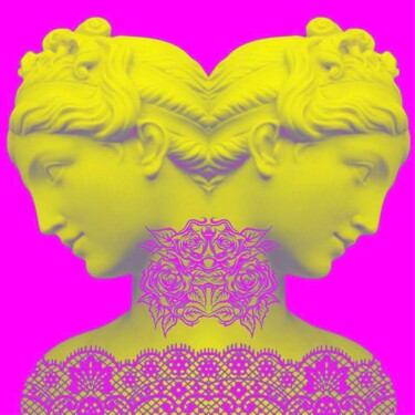 Digitale Kunst getiteld "Gold Venus&Venus Pi…" door Svetlana Fabrikant, Origineel Kunstwerk, Digitaal Schilderwerk Gemonteer…