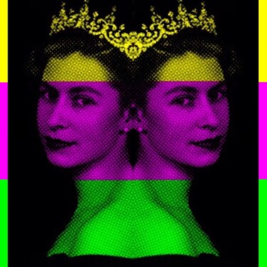 Arts numériques intitulée "Queen" par Svetlana Fabrikant, Œuvre d'art originale, Collage numérique Monté sur Autre panneau r…