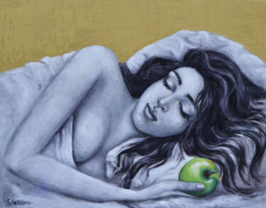 Peinture intitulée "green" par Svetlana Fedulova, Œuvre d'art originale, Huile