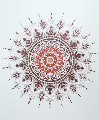 Pittura intitolato "Mandala" da Svetlana Gaikalova, Opera d'arte originale, Acrilico