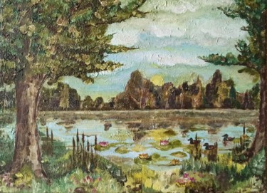 Картина под названием "11.8 * 15.74 Oil Pa…" - Svetlana Sindere, Подлинное произведение искусства, Масло Установлен на Дерев…