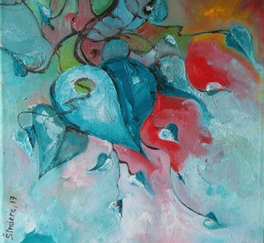 Картина под названием "11.8 * 11.8  Oil Pa…" - Svetlana Sindere, Подлинное произведение искусства, Масло Установлен на Дерев…